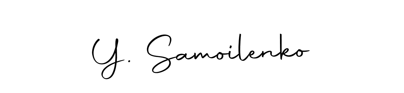 Use a signature maker to create a handwritten signature online. With this signature software, you can design (Autography-DOLnW) your own signature for name Y. Samoilenko. Y. Samoilenko signature style 10 images and pictures png