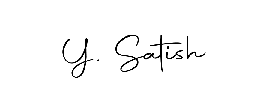 How to make Y. Satish name signature. Use Autography-DOLnW style for creating short signs online. This is the latest handwritten sign. Y. Satish signature style 10 images and pictures png