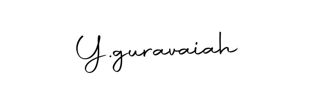 How to make Y.guravaiah name signature. Use Autography-DOLnW style for creating short signs online. This is the latest handwritten sign. Y.guravaiah signature style 10 images and pictures png