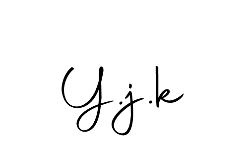 You should practise on your own different ways (Autography-DOLnW) to write your name (Y.j.k) in signature. don't let someone else do it for you. Y.j.k signature style 10 images and pictures png