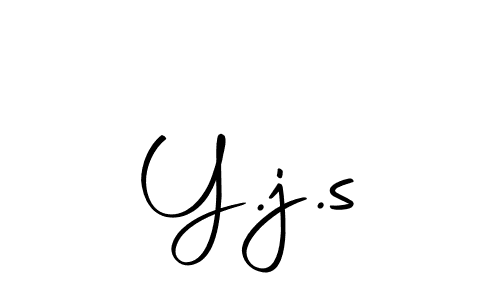 Design your own signature with our free online signature maker. With this signature software, you can create a handwritten (Autography-DOLnW) signature for name Y.j.s. Y.j.s signature style 10 images and pictures png