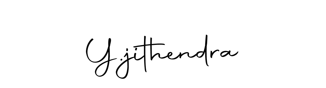 Create a beautiful signature design for name Y.jithendra. With this signature (Autography-DOLnW) fonts, you can make a handwritten signature for free. Y.jithendra signature style 10 images and pictures png