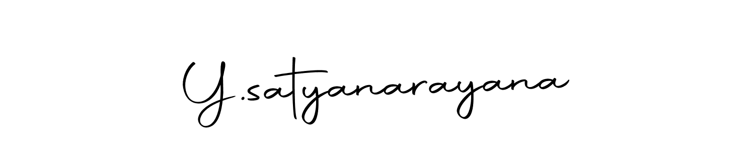 Create a beautiful signature design for name Y.satyanarayana. With this signature (Autography-DOLnW) fonts, you can make a handwritten signature for free. Y.satyanarayana signature style 10 images and pictures png