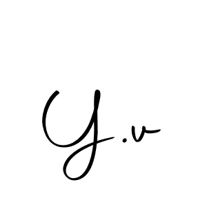 Make a beautiful signature design for name Y.v. With this signature (Autography-DOLnW) style, you can create a handwritten signature for free. Y.v signature style 10 images and pictures png