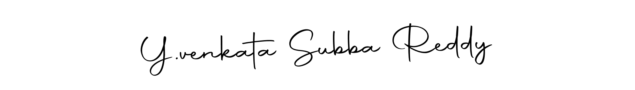 Autography-DOLnW is a professional signature style that is perfect for those who want to add a touch of class to their signature. It is also a great choice for those who want to make their signature more unique. Get Y.venkata Subba Reddy name to fancy signature for free. Y.venkata Subba Reddy signature style 10 images and pictures png