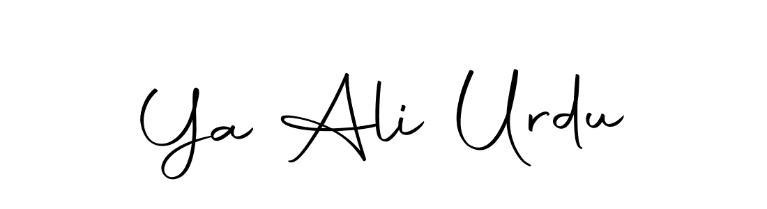 Make a short Ya Ali Urdu signature style. Manage your documents anywhere anytime using Autography-DOLnW. Create and add eSignatures, submit forms, share and send files easily. Ya Ali Urdu signature style 10 images and pictures png