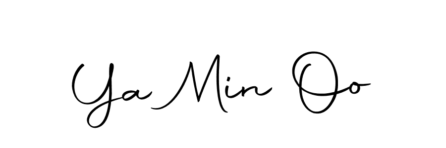 How to make Ya Min Oo name signature. Use Autography-DOLnW style for creating short signs online. This is the latest handwritten sign. Ya Min Oo signature style 10 images and pictures png