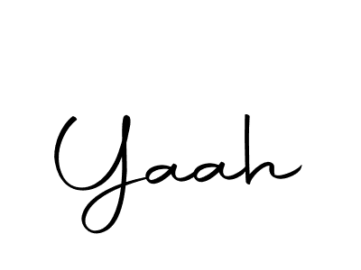 Design your own signature with our free online signature maker. With this signature software, you can create a handwritten (Autography-DOLnW) signature for name Yaah. Yaah signature style 10 images and pictures png