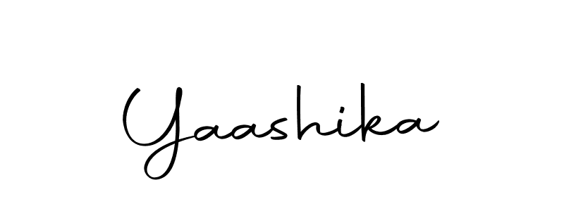 Create a beautiful signature design for name Yaashika. With this signature (Autography-DOLnW) fonts, you can make a handwritten signature for free. Yaashika signature style 10 images and pictures png