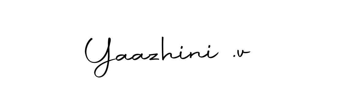 Design your own signature with our free online signature maker. With this signature software, you can create a handwritten (Autography-DOLnW) signature for name Yaazhini .v. Yaazhini .v signature style 10 images and pictures png