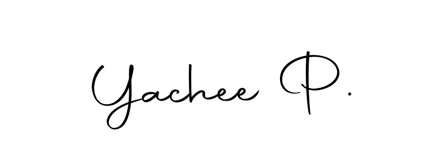 Use a signature maker to create a handwritten signature online. With this signature software, you can design (Autography-DOLnW) your own signature for name Yachee P.. Yachee P. signature style 10 images and pictures png