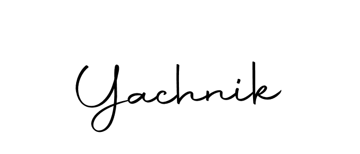 Create a beautiful signature design for name Yachnik. With this signature (Autography-DOLnW) fonts, you can make a handwritten signature for free. Yachnik signature style 10 images and pictures png