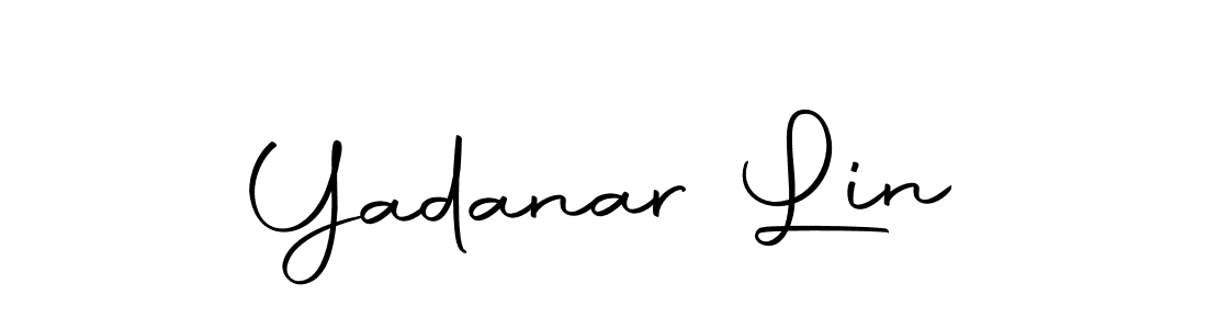 How to make Yadanar Lin name signature. Use Autography-DOLnW style for creating short signs online. This is the latest handwritten sign. Yadanar Lin signature style 10 images and pictures png