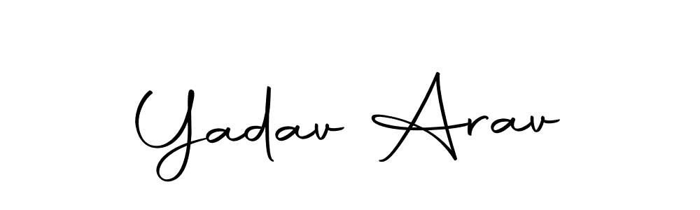 This is the best signature style for the Yadav Arav name. Also you like these signature font (Autography-DOLnW). Mix name signature. Yadav Arav signature style 10 images and pictures png