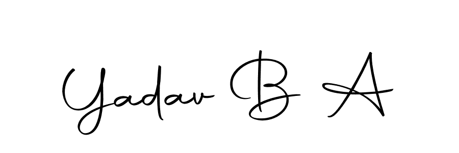 Create a beautiful signature design for name Yadav B A. With this signature (Autography-DOLnW) fonts, you can make a handwritten signature for free. Yadav B A signature style 10 images and pictures png