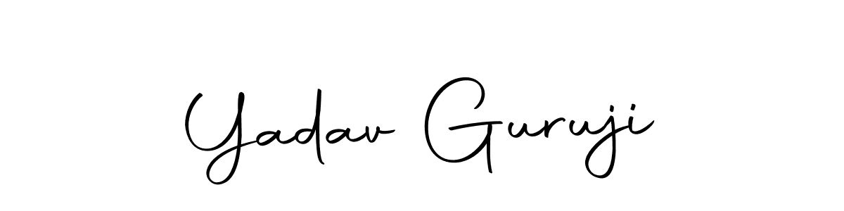 How to make Yadav Guruji name signature. Use Autography-DOLnW style for creating short signs online. This is the latest handwritten sign. Yadav Guruji signature style 10 images and pictures png