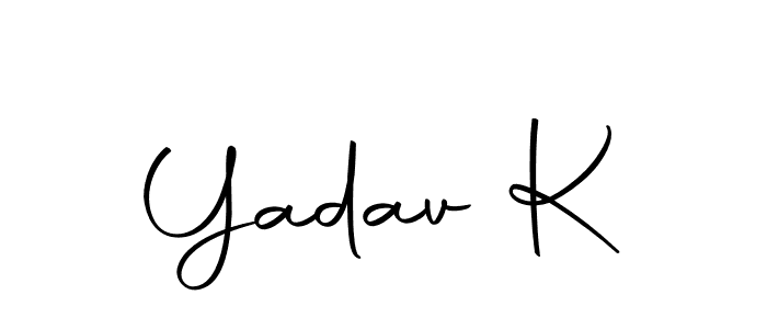 Use a signature maker to create a handwritten signature online. With this signature software, you can design (Autography-DOLnW) your own signature for name Yadav K. Yadav K signature style 10 images and pictures png