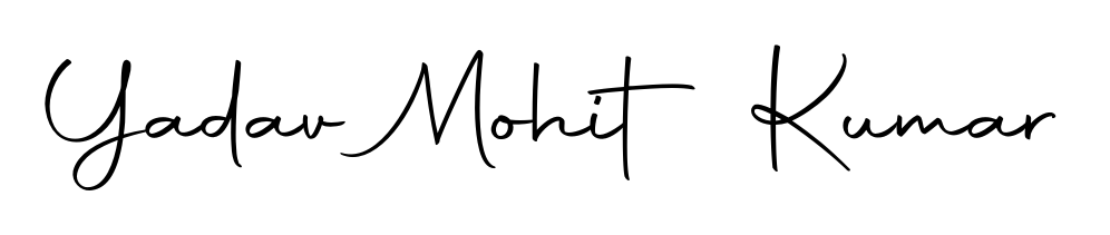 A timeless handwritten aesthetic for Yadav Mohit Kumar. The Autography-DOLnW font gives your signature a handcrafted feel with natural curves. Yadav Mohit Kumar signature style 10 images and pictures png