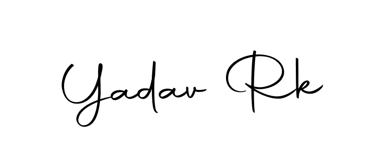 Use a signature maker to create a handwritten signature online. With this signature software, you can design (Autography-DOLnW) your own signature for name Yadav Rk. Yadav Rk signature style 10 images and pictures png