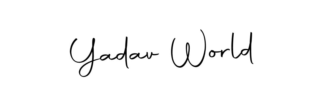 Also we have Yadav World name is the best signature style. Create professional handwritten signature collection using Autography-DOLnW autograph style. Yadav World signature style 10 images and pictures png