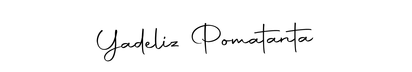 The best way (Autography-DOLnW) to make a short signature is to pick only two or three words in your name. The name Yadeliz Pomatanta include a total of six letters. For converting this name. Yadeliz Pomatanta signature style 10 images and pictures png