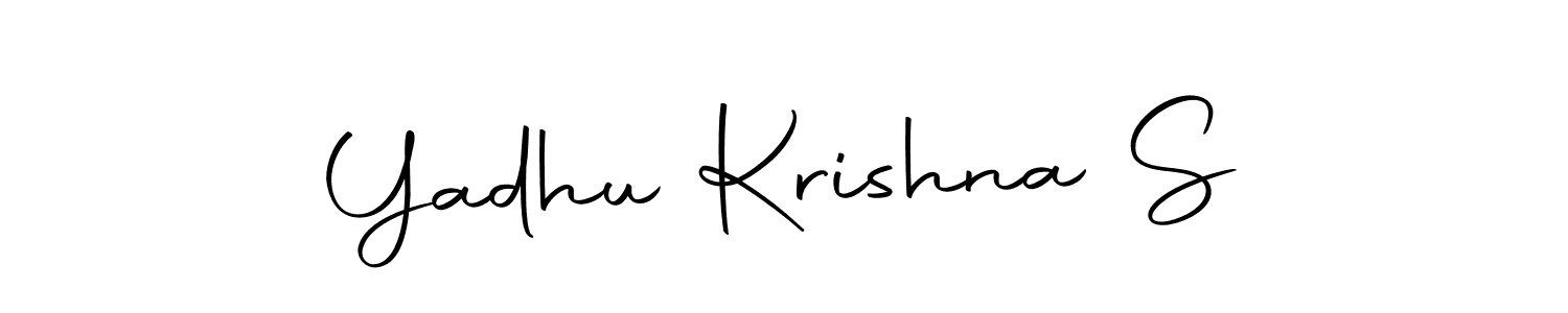 Design your own signature with our free online signature maker. With this signature software, you can create a handwritten (Autography-DOLnW) signature for name Yadhu Krishna S. Yadhu Krishna S signature style 10 images and pictures png