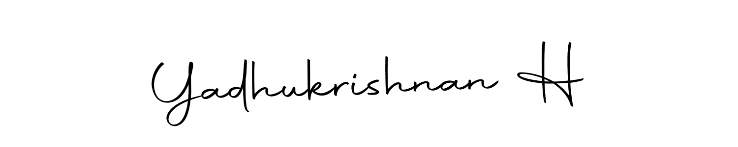 How to make Yadhukrishnan H name signature. Use Autography-DOLnW style for creating short signs online. This is the latest handwritten sign. Yadhukrishnan H signature style 10 images and pictures png