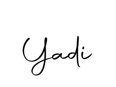 Similarly Autography-DOLnW is the best handwritten signature design. Signature creator online .You can use it as an online autograph creator for name Yadi. Yadi signature style 10 images and pictures png