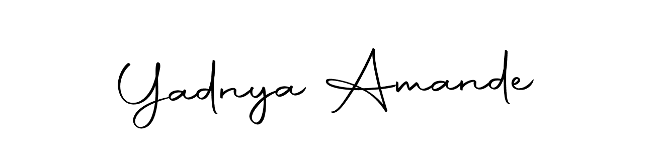 How to make Yadnya Amande name signature. Use Autography-DOLnW style for creating short signs online. This is the latest handwritten sign. Yadnya Amande signature style 10 images and pictures png