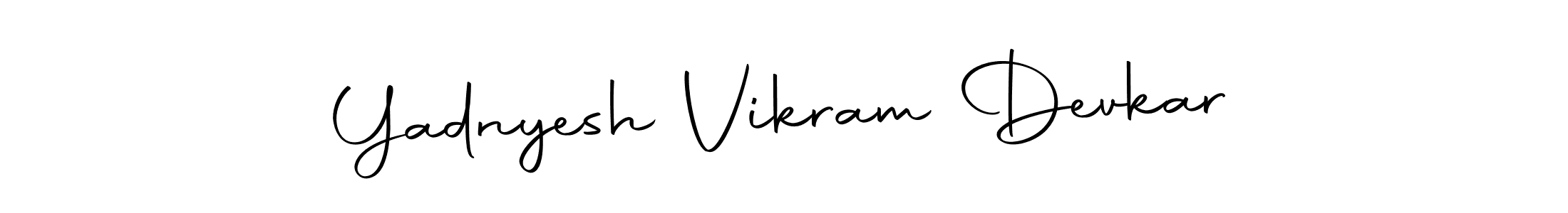 Create a beautiful signature design for name Yadnyesh Vikram Devkar. With this signature (Autography-DOLnW) fonts, you can make a handwritten signature for free. Yadnyesh Vikram Devkar signature style 10 images and pictures png