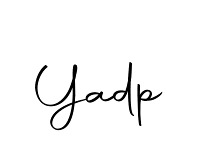 Use a signature maker to create a handwritten signature online. With this signature software, you can design (Autography-DOLnW) your own signature for name Yadp. Yadp signature style 10 images and pictures png