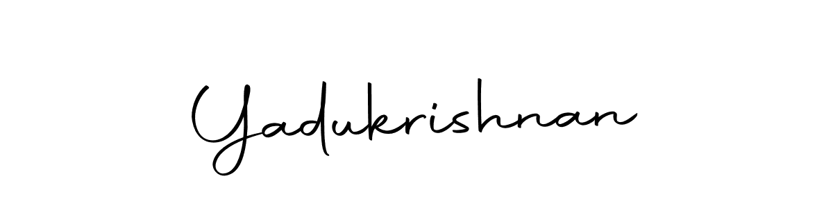 Use a signature maker to create a handwritten signature online. With this signature software, you can design (Autography-DOLnW) your own signature for name Yadukrishnan. Yadukrishnan signature style 10 images and pictures png