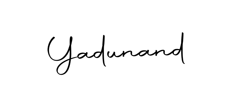 You should practise on your own different ways (Autography-DOLnW) to write your name (Yadunand) in signature. don't let someone else do it for you. Yadunand signature style 10 images and pictures png