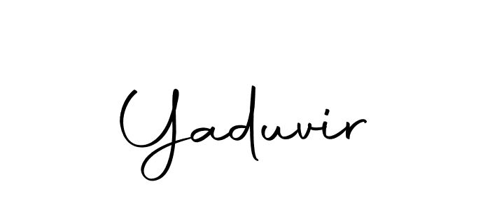 Create a beautiful signature design for name Yaduvir. With this signature (Autography-DOLnW) fonts, you can make a handwritten signature for free. Yaduvir signature style 10 images and pictures png