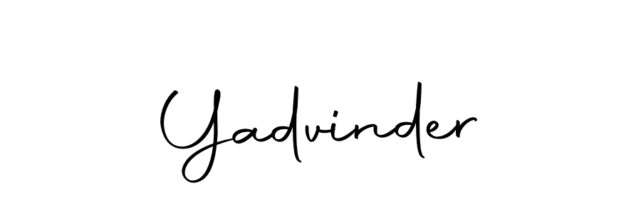 Create a beautiful signature design for name Yadvinder. With this signature (Autography-DOLnW) fonts, you can make a handwritten signature for free. Yadvinder signature style 10 images and pictures png