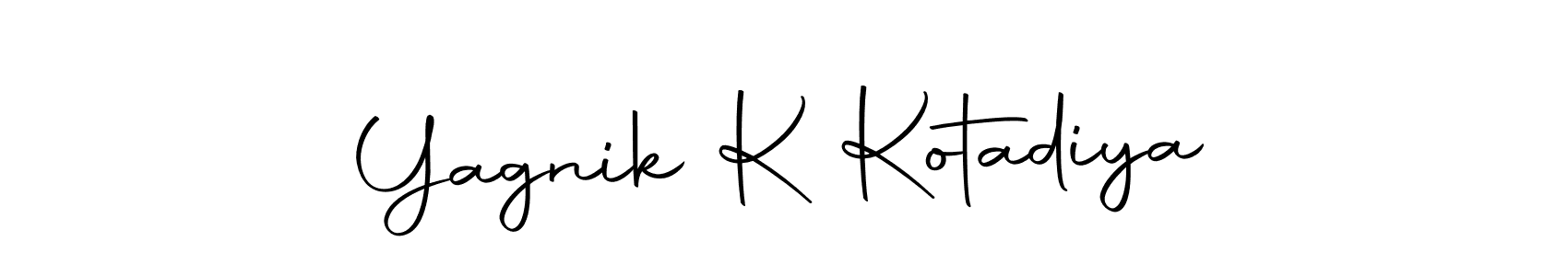 Design your own signature with our free online signature maker. With this signature software, you can create a handwritten (Autography-DOLnW) signature for name Yagnik K Kotadiya. Yagnik K Kotadiya signature style 10 images and pictures png