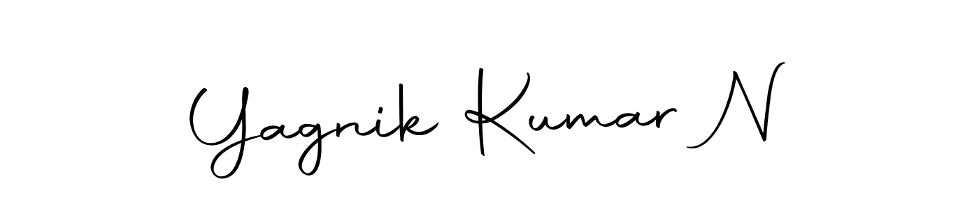 Design your own signature with our free online signature maker. With this signature software, you can create a handwritten (Autography-DOLnW) signature for name Yagnik Kumar N. Yagnik Kumar N signature style 10 images and pictures png