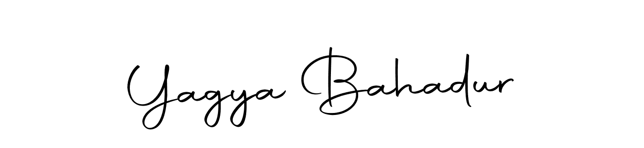 How to make Yagya Bahadur name signature. Use Autography-DOLnW style for creating short signs online. This is the latest handwritten sign. Yagya Bahadur signature style 10 images and pictures png