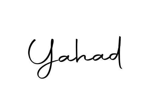 Design your own signature with our free online signature maker. With this signature software, you can create a handwritten (Autography-DOLnW) signature for name Yahad. Yahad signature style 10 images and pictures png