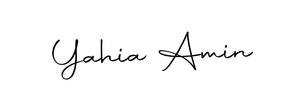 How to make Yahia Amin name signature. Use Autography-DOLnW style for creating short signs online. This is the latest handwritten sign. Yahia Amin signature style 10 images and pictures png