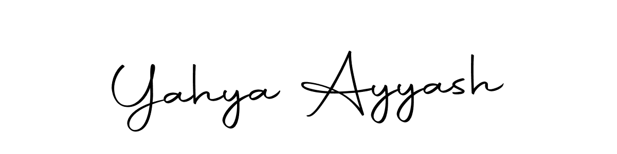 Make a beautiful signature design for name Yahya Ayyash. With this signature (Autography-DOLnW) style, you can create a handwritten signature for free. Yahya Ayyash signature style 10 images and pictures png