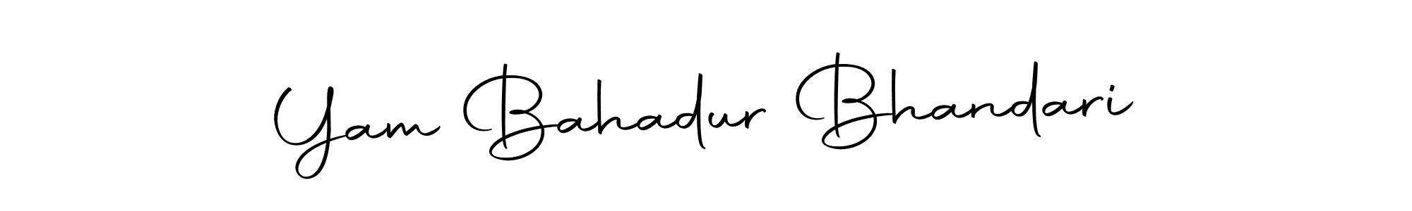 Create a beautiful signature design for name Yam Bahadur Bhandari. With this signature (Autography-DOLnW) fonts, you can make a handwritten signature for free. Yam Bahadur Bhandari signature style 10 images and pictures png