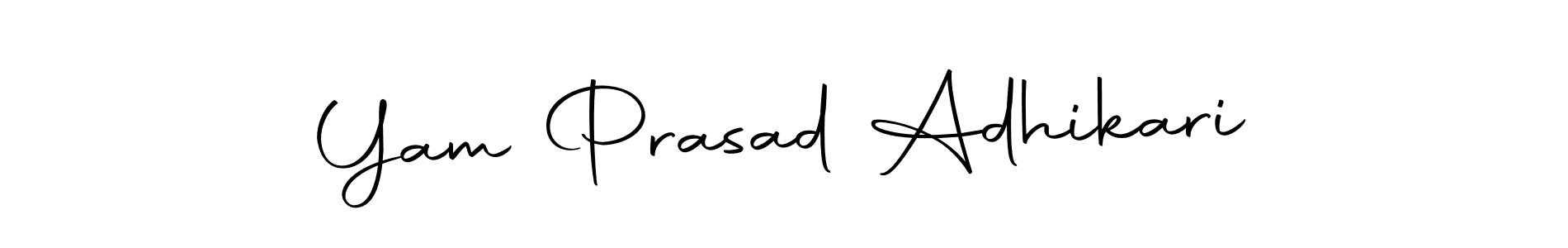 How to make Yam Prasad Adhikari name signature. Use Autography-DOLnW style for creating short signs online. This is the latest handwritten sign. Yam Prasad Adhikari signature style 10 images and pictures png