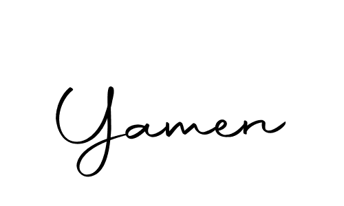 Create a beautiful signature design for name Yamen. With this signature (Autography-DOLnW) fonts, you can make a handwritten signature for free. Yamen signature style 10 images and pictures png