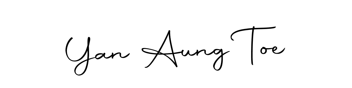 How to make Yan Aung Toe name signature. Use Autography-DOLnW style for creating short signs online. This is the latest handwritten sign. Yan Aung Toe signature style 10 images and pictures png