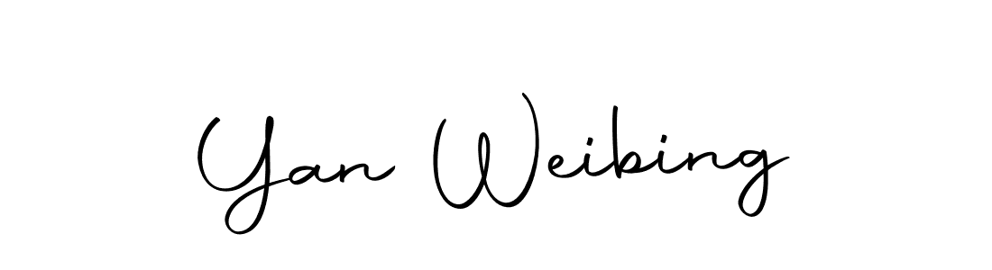 Create a beautiful signature design for name Yan Weibing. With this signature (Autography-DOLnW) fonts, you can make a handwritten signature for free. Yan Weibing signature style 10 images and pictures png