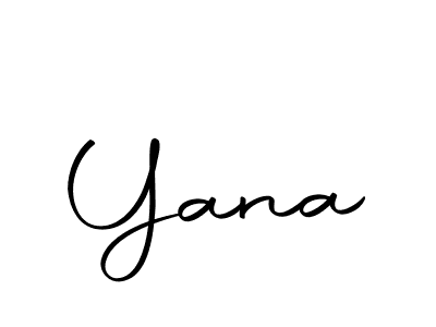 Use a signature maker to create a handwritten signature online. With this signature software, you can design (Autography-DOLnW) your own signature for name Yana. Yana signature style 10 images and pictures png