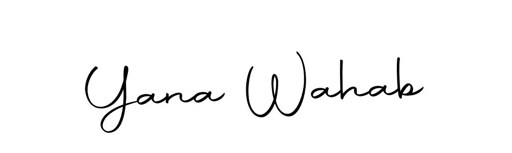 Use a signature maker to create a handwritten signature online. With this signature software, you can design (Autography-DOLnW) your own signature for name Yana Wahab. Yana Wahab signature style 10 images and pictures png