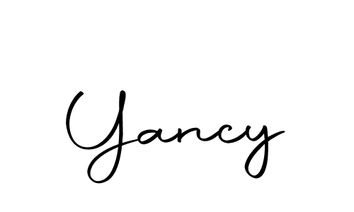 Design your own signature with our free online signature maker. With this signature software, you can create a handwritten (Autography-DOLnW) signature for name Yancy. Yancy signature style 10 images and pictures png