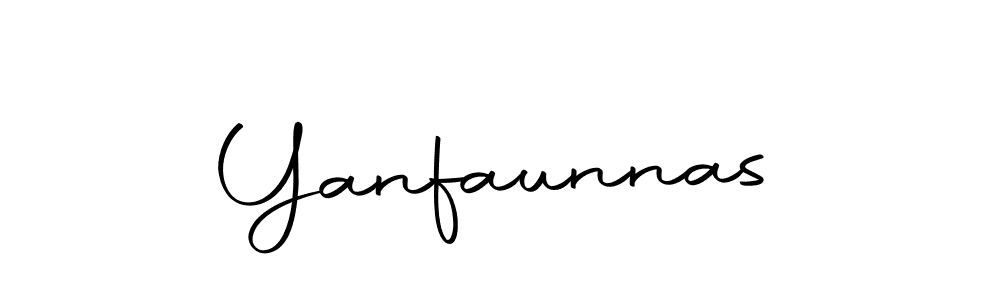 Make a beautiful signature design for name Yanfaunnas. With this signature (Autography-DOLnW) style, you can create a handwritten signature for free. Yanfaunnas signature style 10 images and pictures png